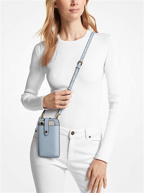 michael kors phone leather crossbody bag|michael kors saffiano crossbody bag.